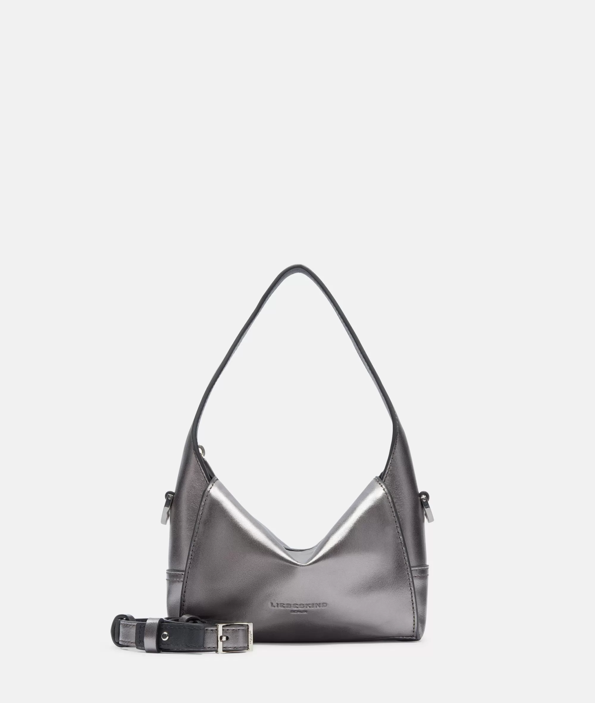 LIEBESKIND BERLIN  Schultertaschen<Metallic Lou Hobo XS silber