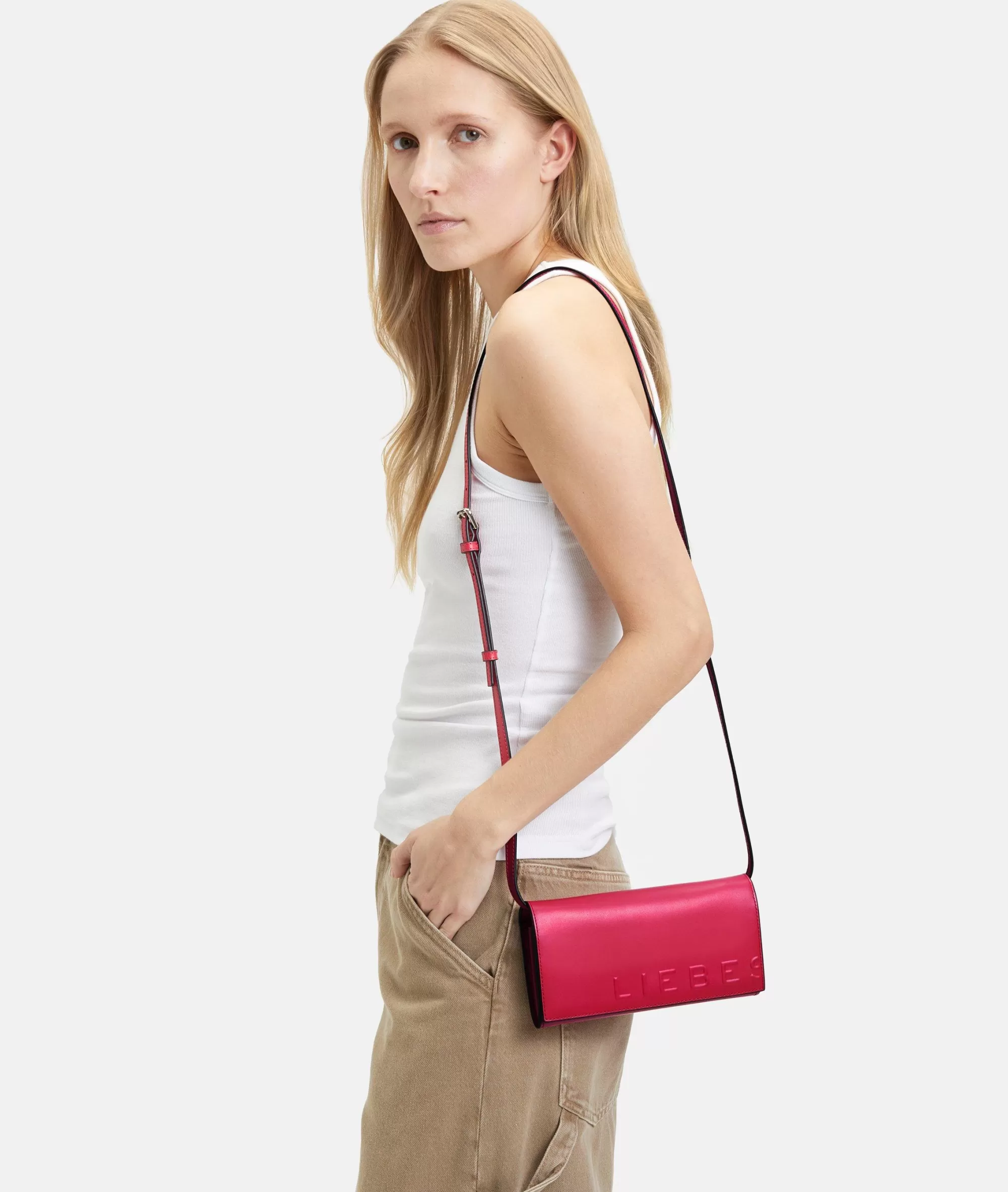 LIEBESKIND BERLIN  Ledertaschen | Clutches<Paper Bag Crossbody XS himbeere