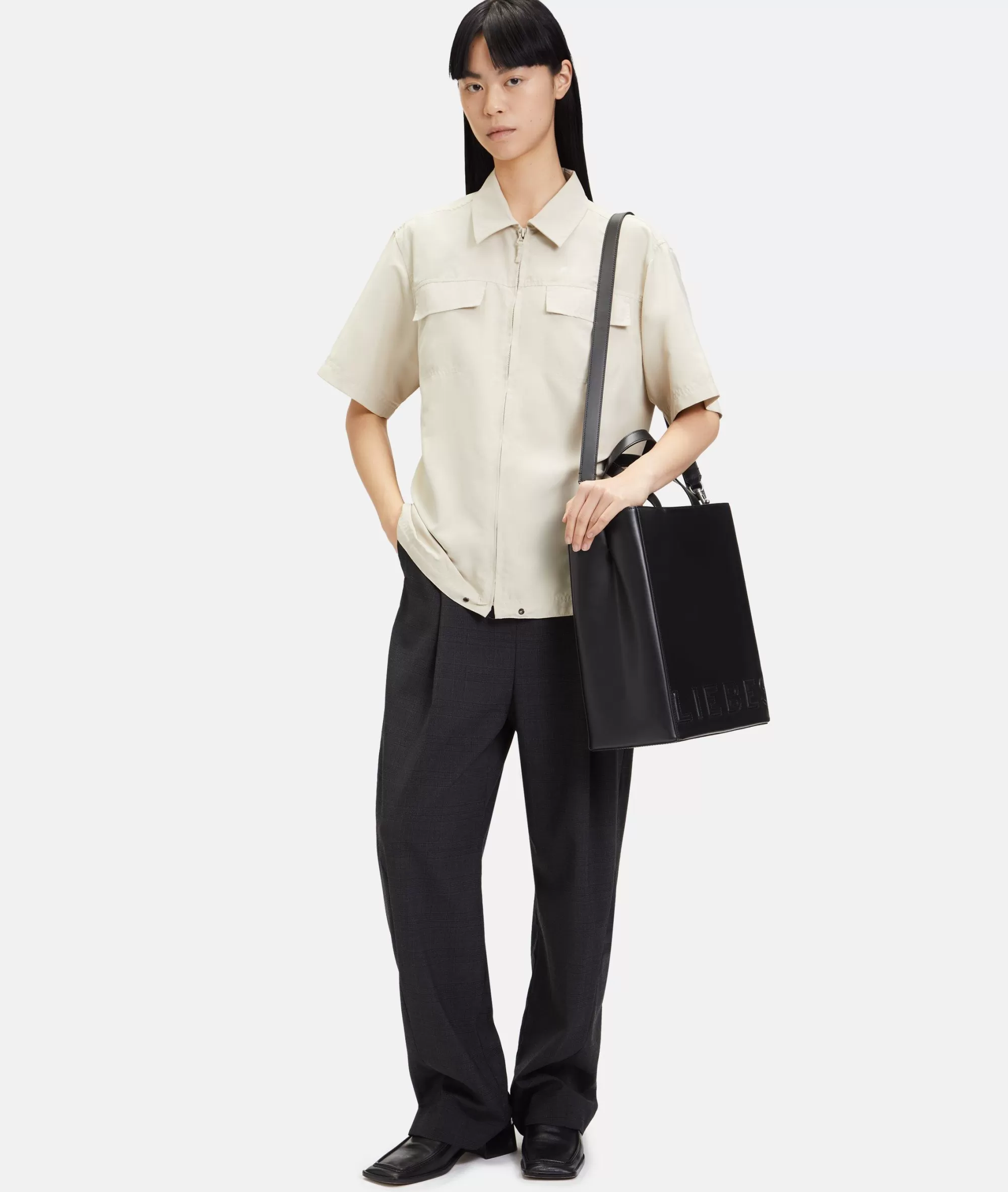 LIEBESKIND BERLIN  Business Bags | Ledertaschen<Paper Bag M schwarz