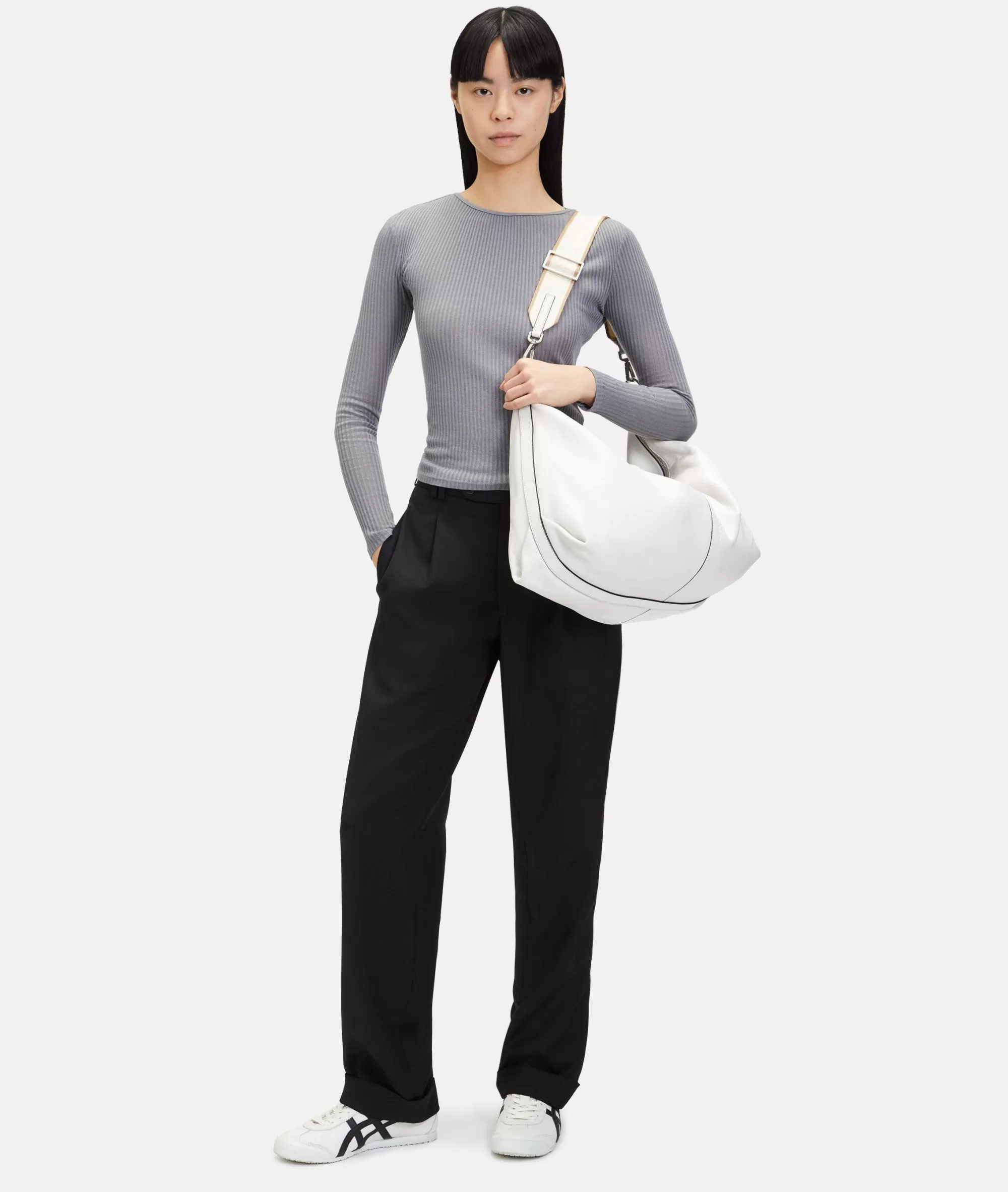 LIEBESKIND BERLIN  Ledertaschen | Schultertaschen<Paris Hobo L weiß