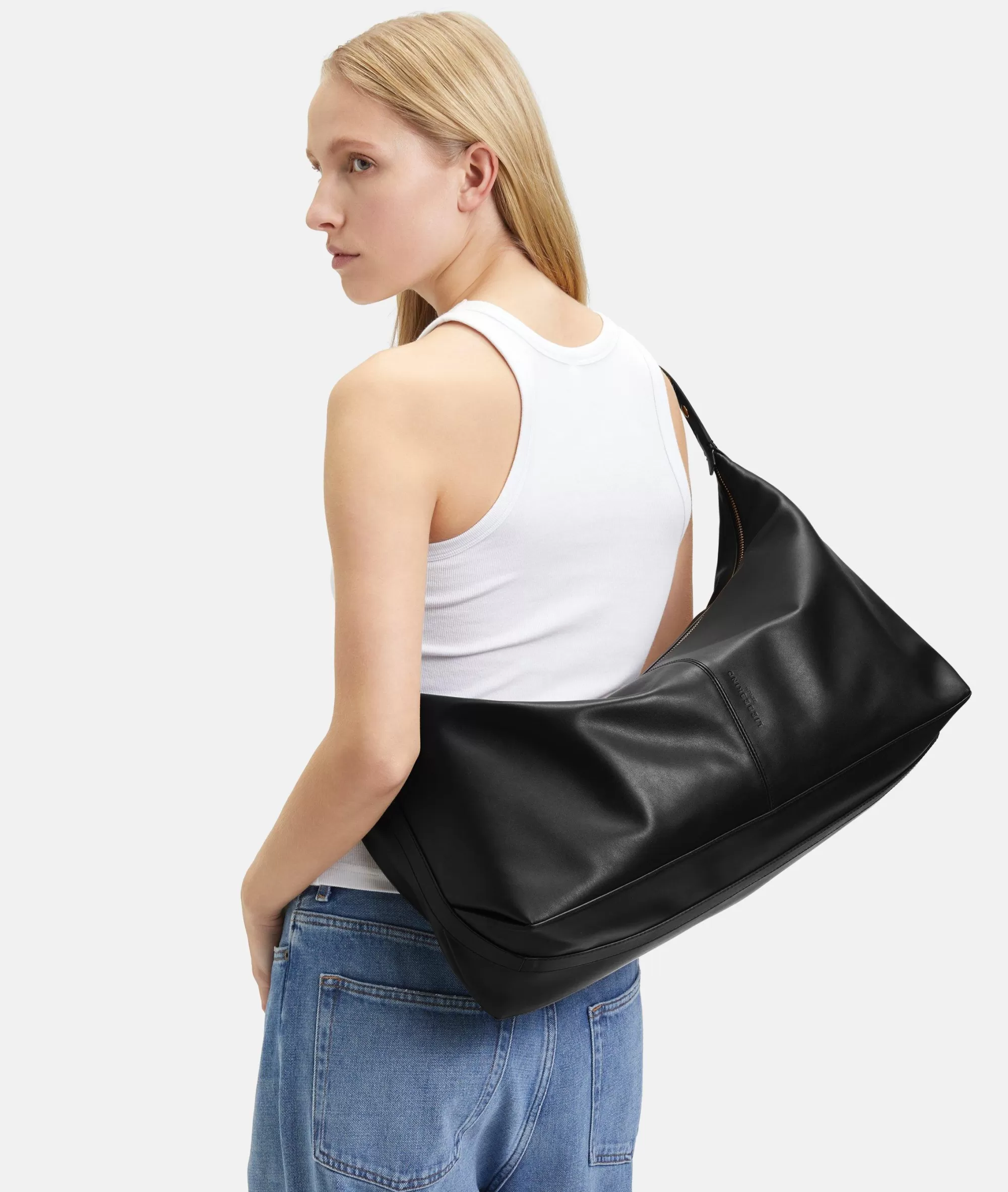 LIEBESKIND BERLIN  Ledertaschen | Schultertaschen<Paris Hobo L schwarz