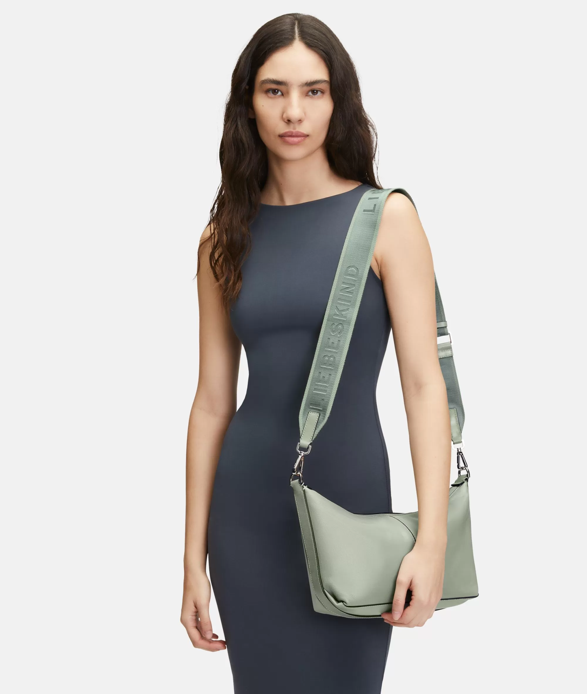 LIEBESKIND BERLIN  Ledertaschen | Schultertaschen<Paris Hobo S salbeigrün
