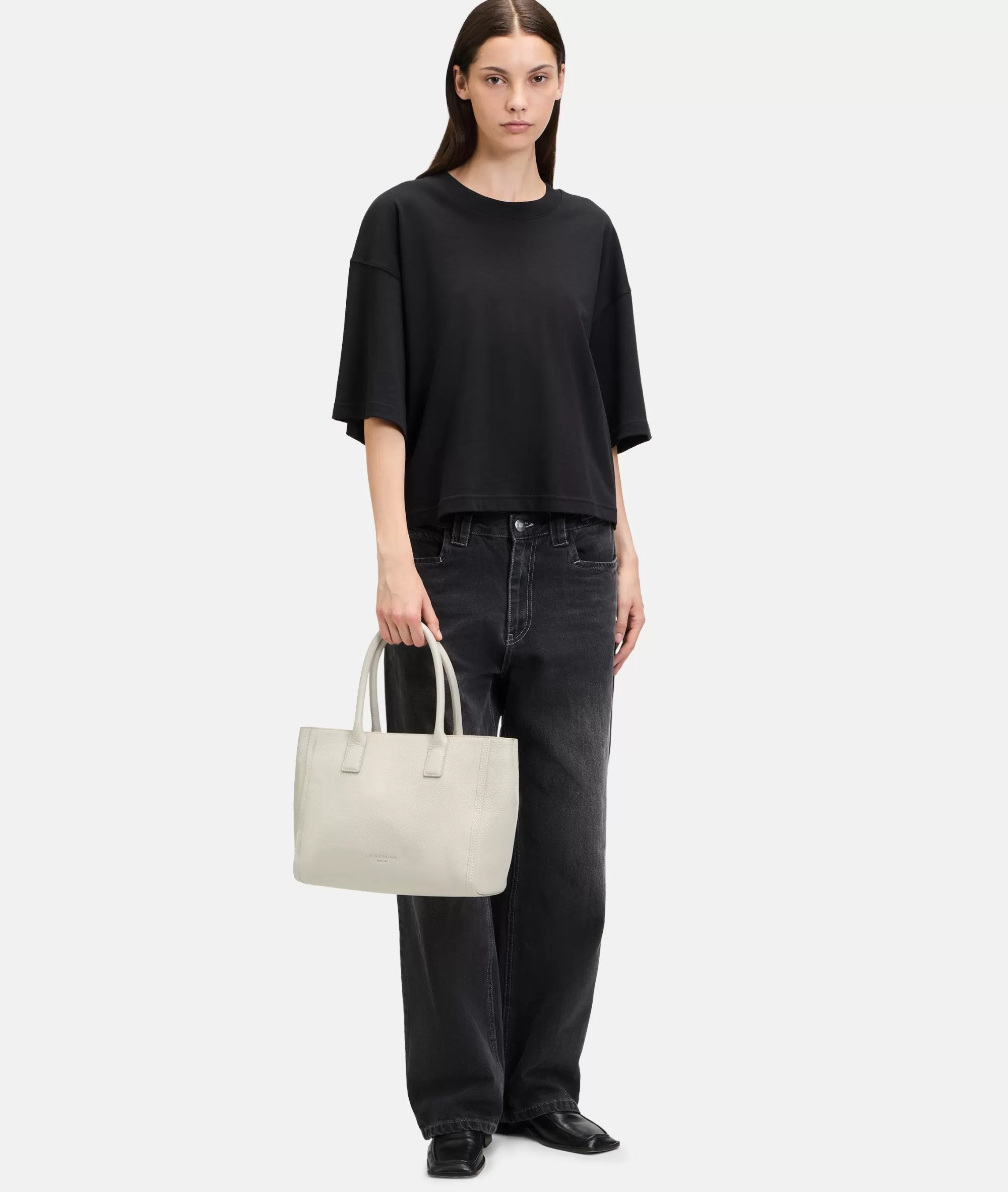 LIEBESKIND BERLIN  Ledertaschen | Shopper<Shopper Crossbody M creme