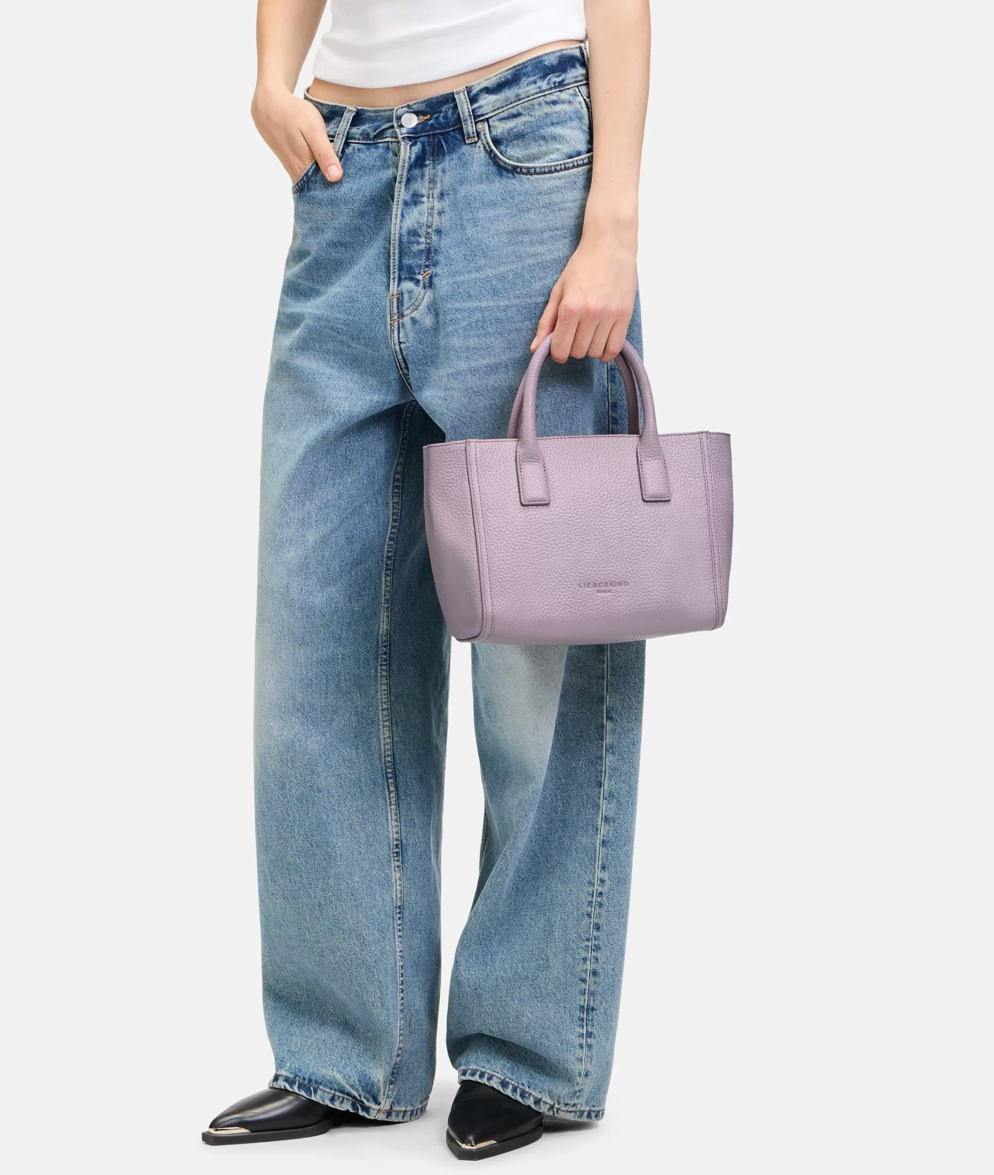 LIEBESKIND BERLIN  Ledertaschen | Umhängetaschen<Shopper Crossbody S flieder